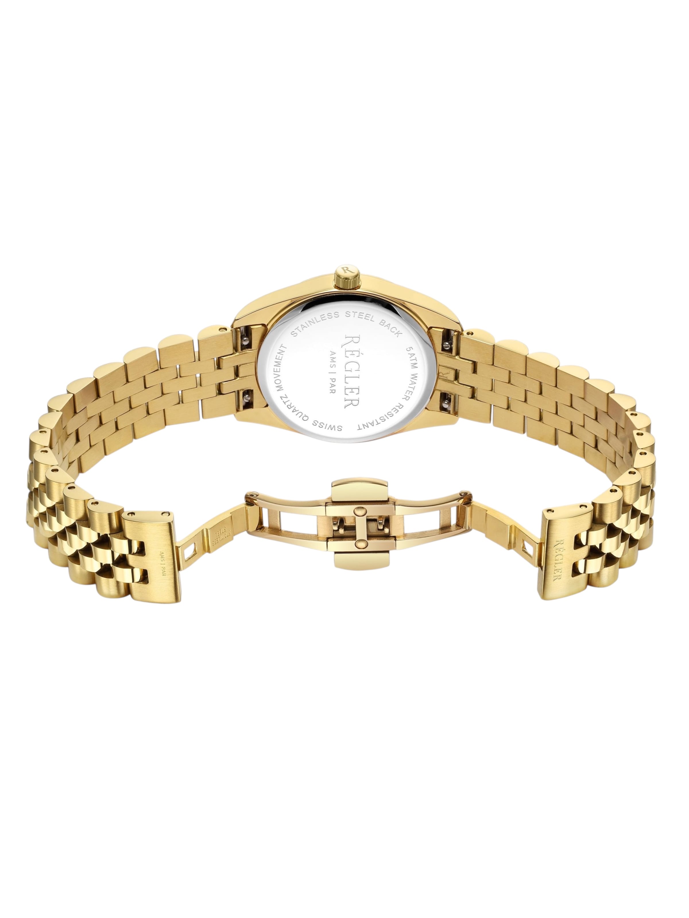 Régler - Relógios analógicos 'Régler Liberté Steel Gold - Burgundy' em ouro