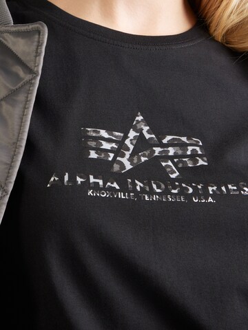 ALPHA INDUSTRIES Tričko 'Mirror' - Čierna