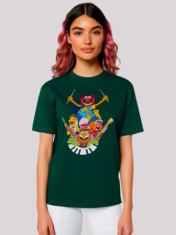 F4NT4STIC Shirt 'Disney Muppets Dr. Teeth and The Electric Mayhem' in Groen: voorkant