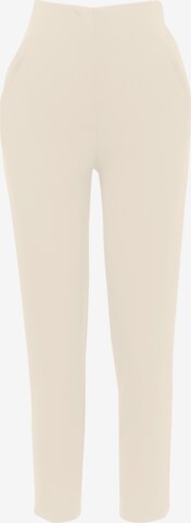 Coupe slim Pantalon à plis 'Nena ' FRESHLIONS en beige : devant