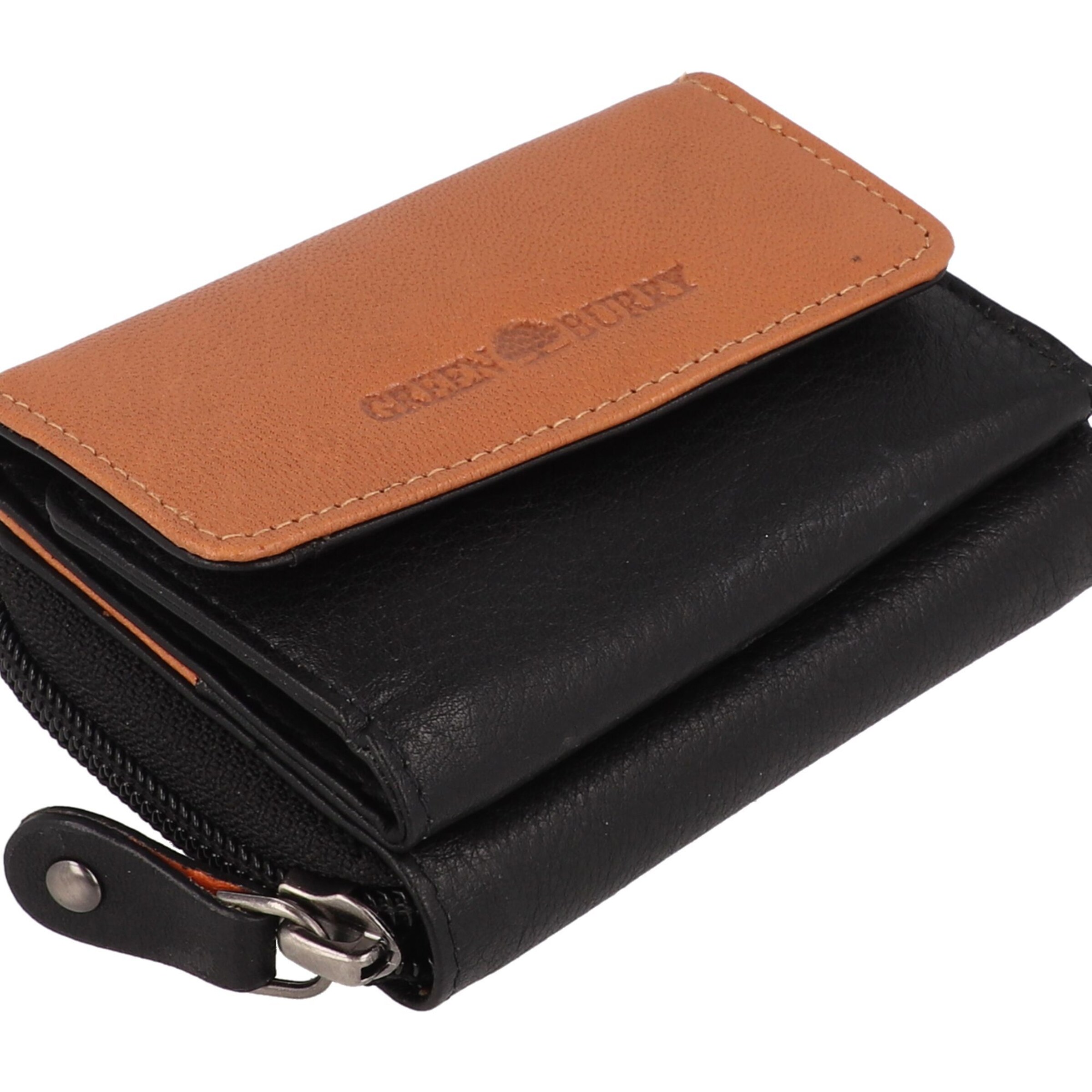 GREENBURRY Portemonnaie 'Nappa' in Schwarz