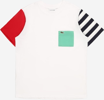 LACOSTE T-shirt i vit: framsida