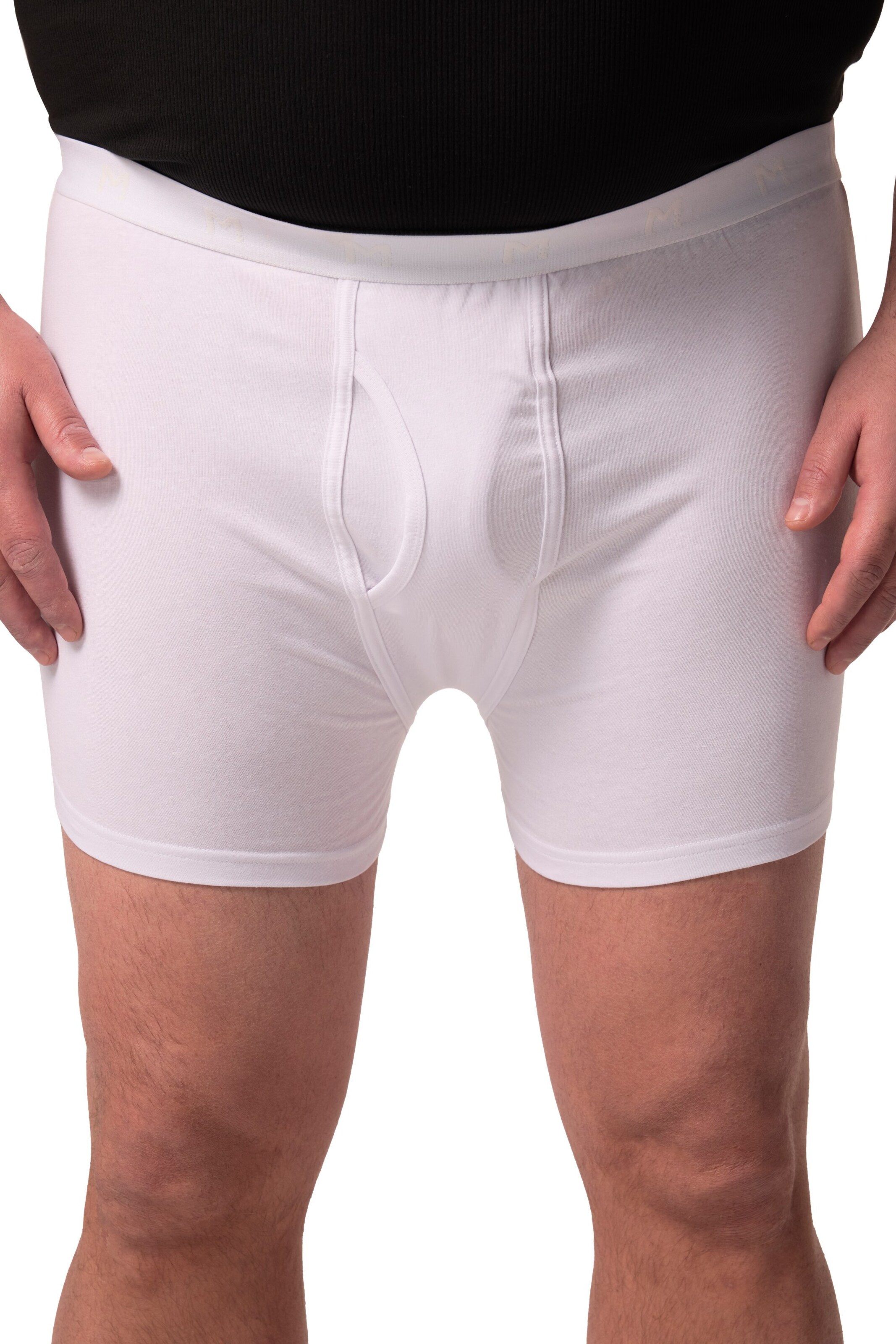 Men Plus Boxershorts in Weiß: Vorderseite