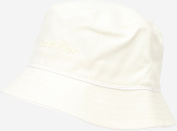 Calvin Klein Hat in Beige: front