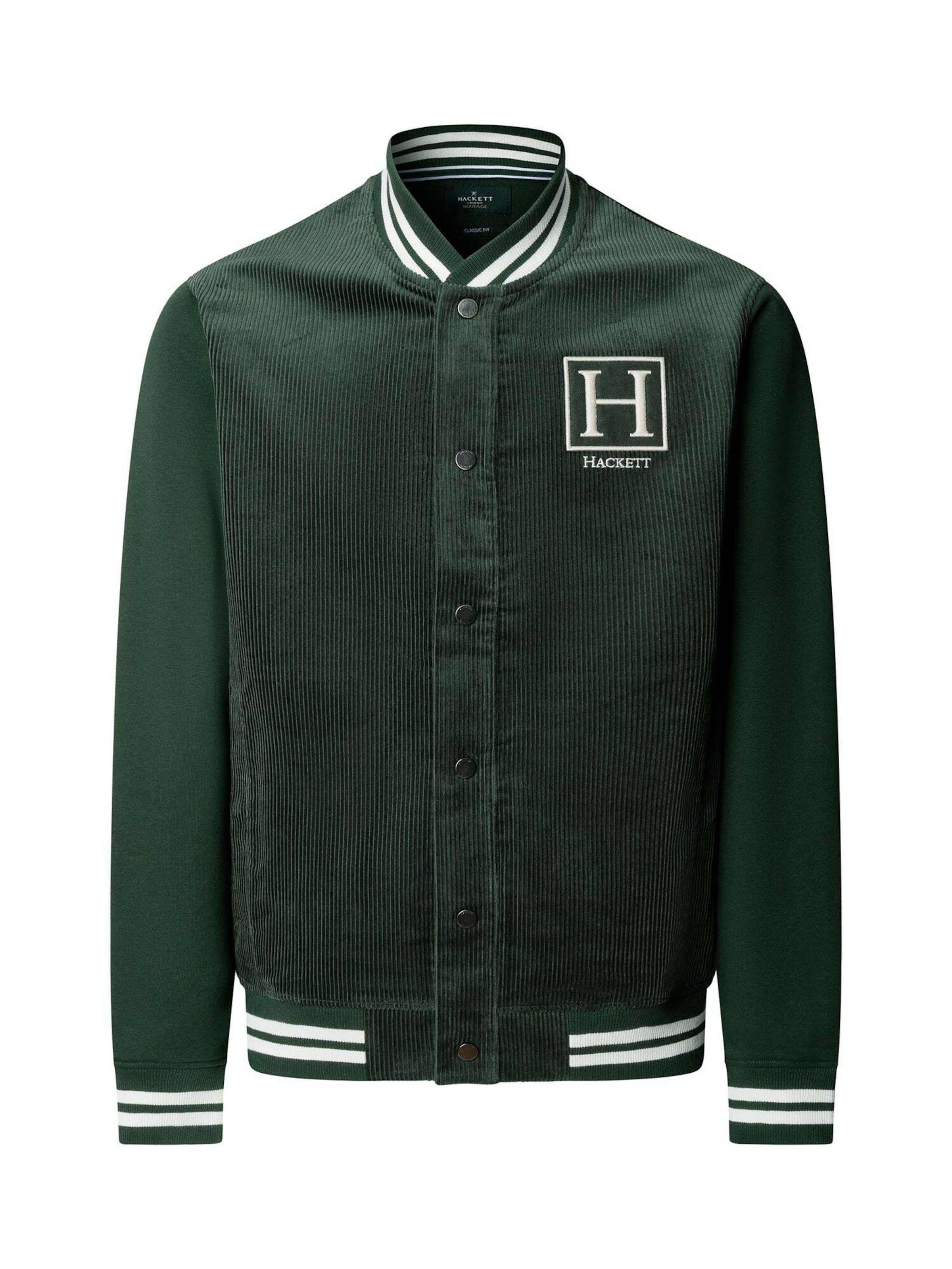 Giacca di felpa 'Heritage H Varsity' di Hackett London in verde: frontale