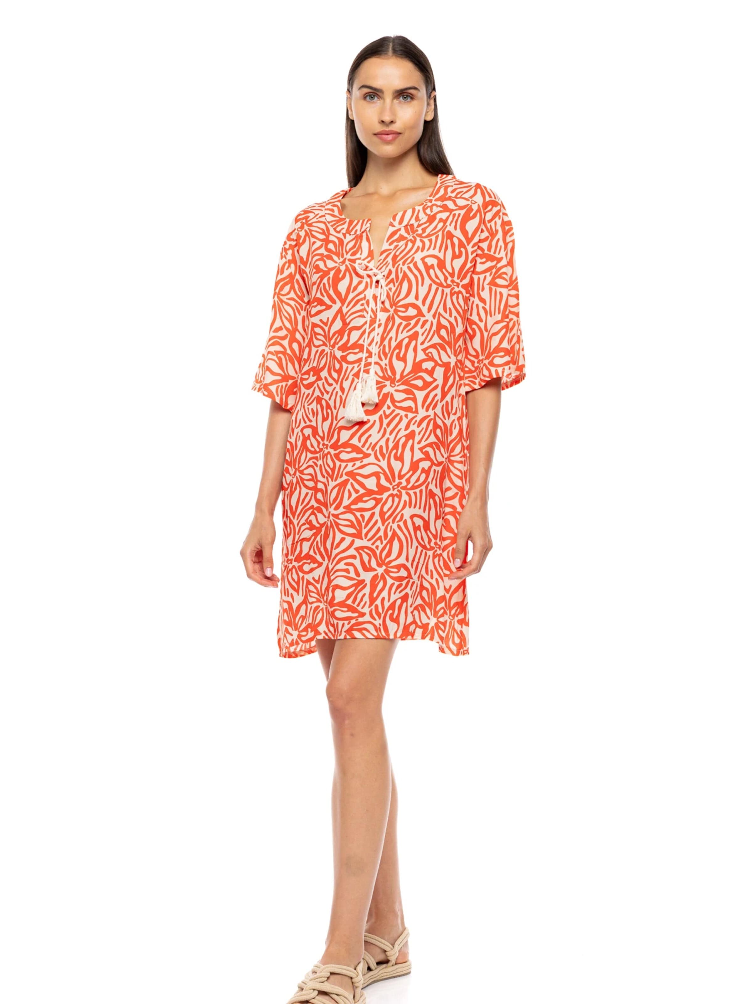 Abito estivo 'BEACHWEAR CORAL FLOWER' di Pink Label in arancione
