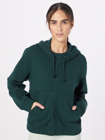 ADIDAS SPORTSWEAR Athletic Zip-Up Hoodie 'All Szn Fleece ' in Green: front