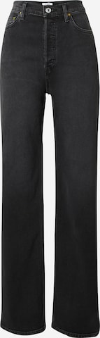 RE/DONE Wide leg Jeans in Black: front