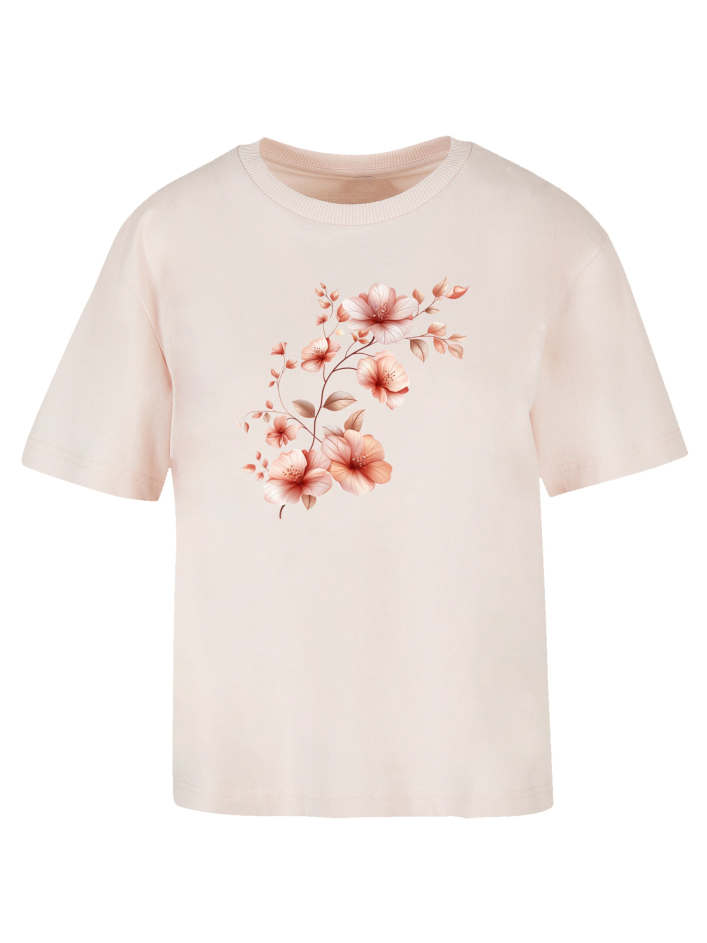 T-shirt oversize 'Rosa Blumenzweig 3D' F4NT4STIC en rose : devant