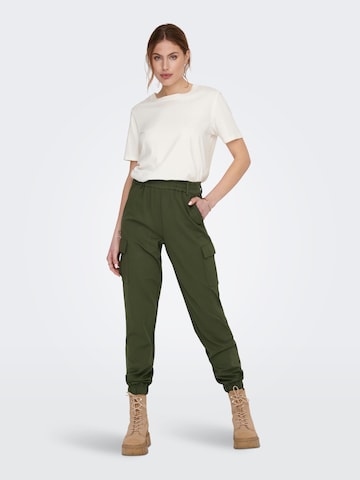 ONLY - Tapered Calças cargo 'Poptrash' em verde