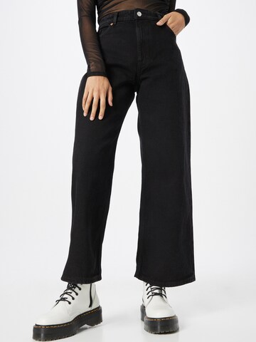 Monki Wide Leg Jeans in Schwarz: predná strana