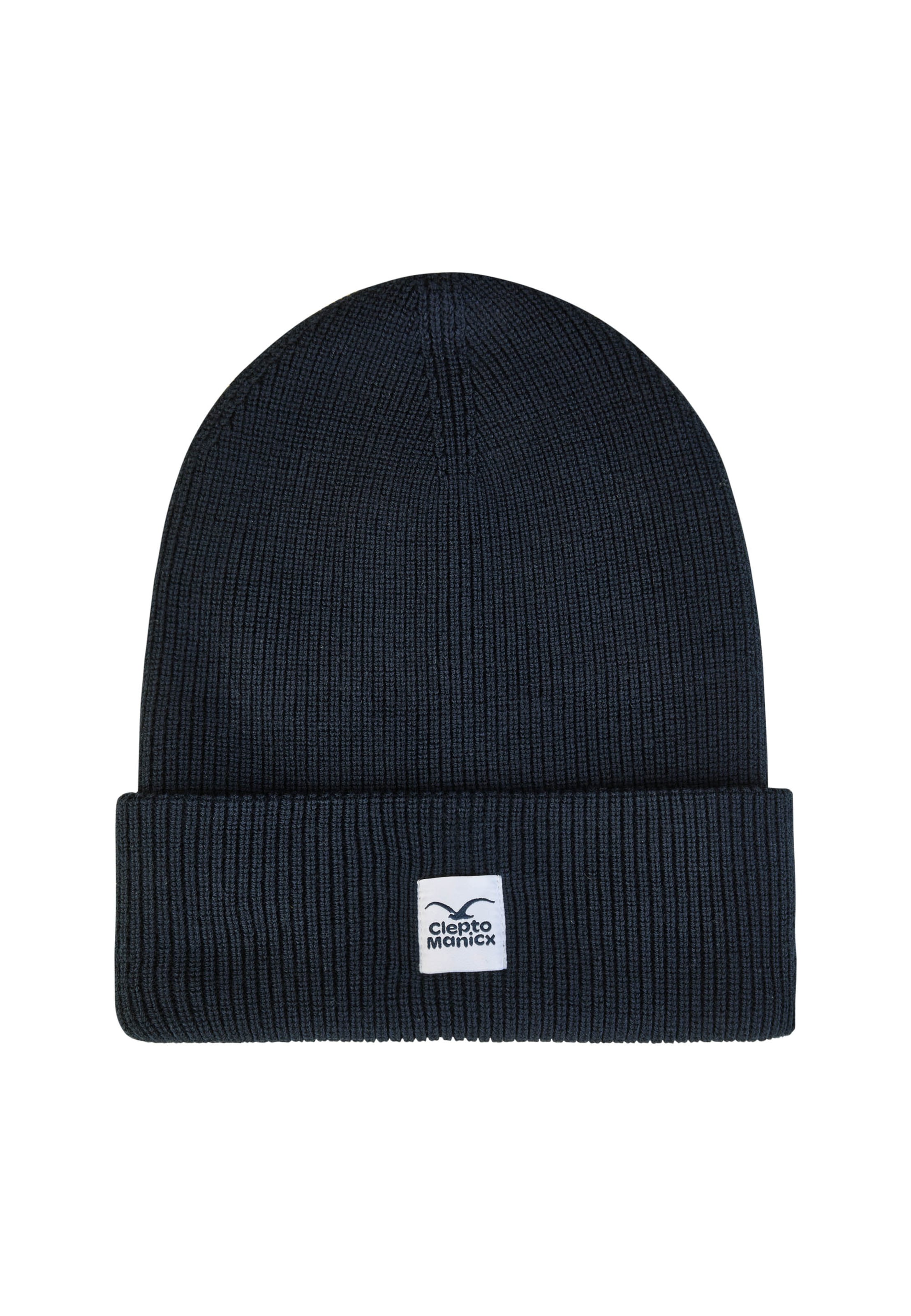 Cleptomanicx Beanie 'CI' in Blue: front