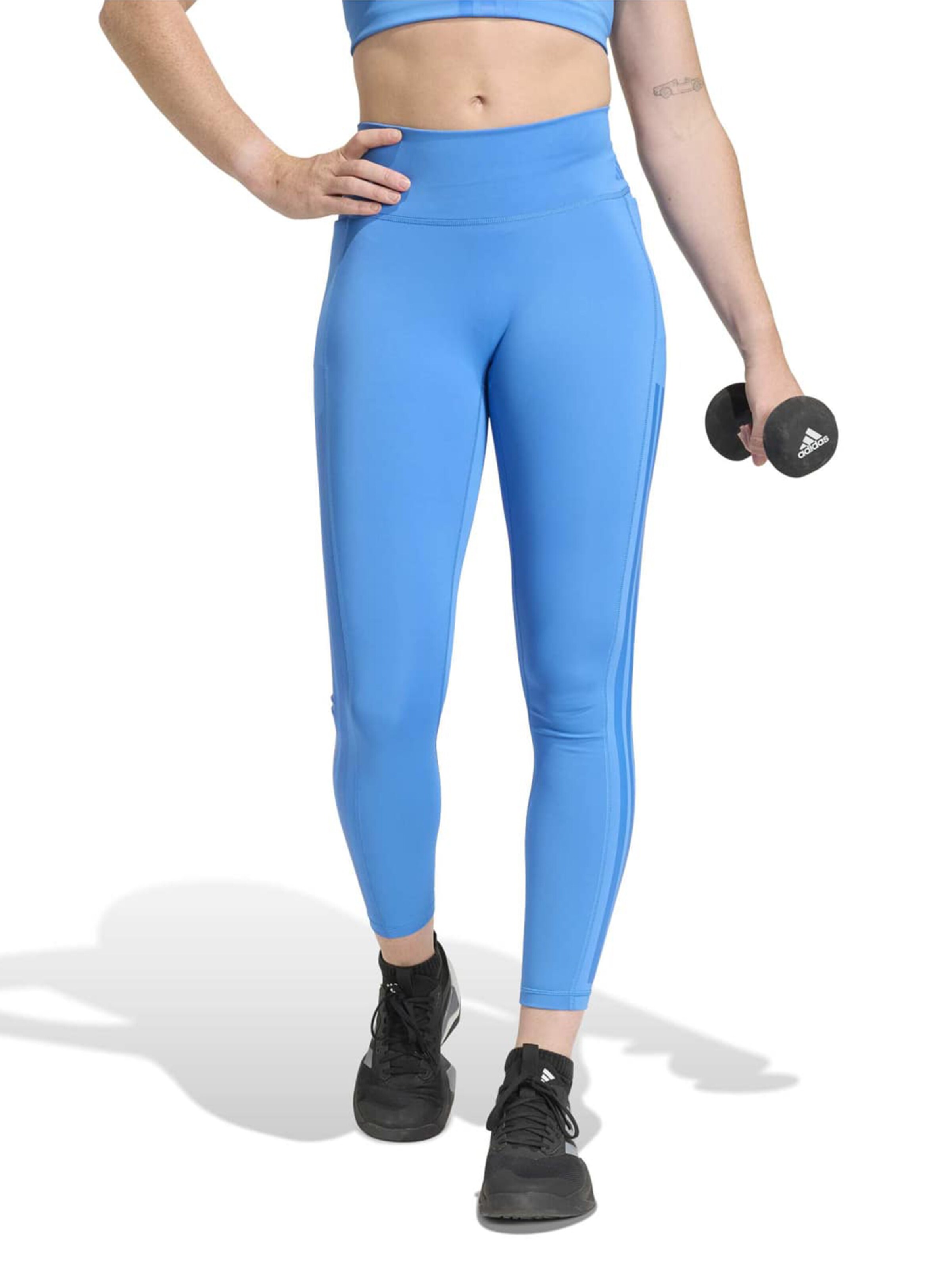 ADIDAS PERFORMANCE Skinny Sports trousers 'Optime' in Blue: front