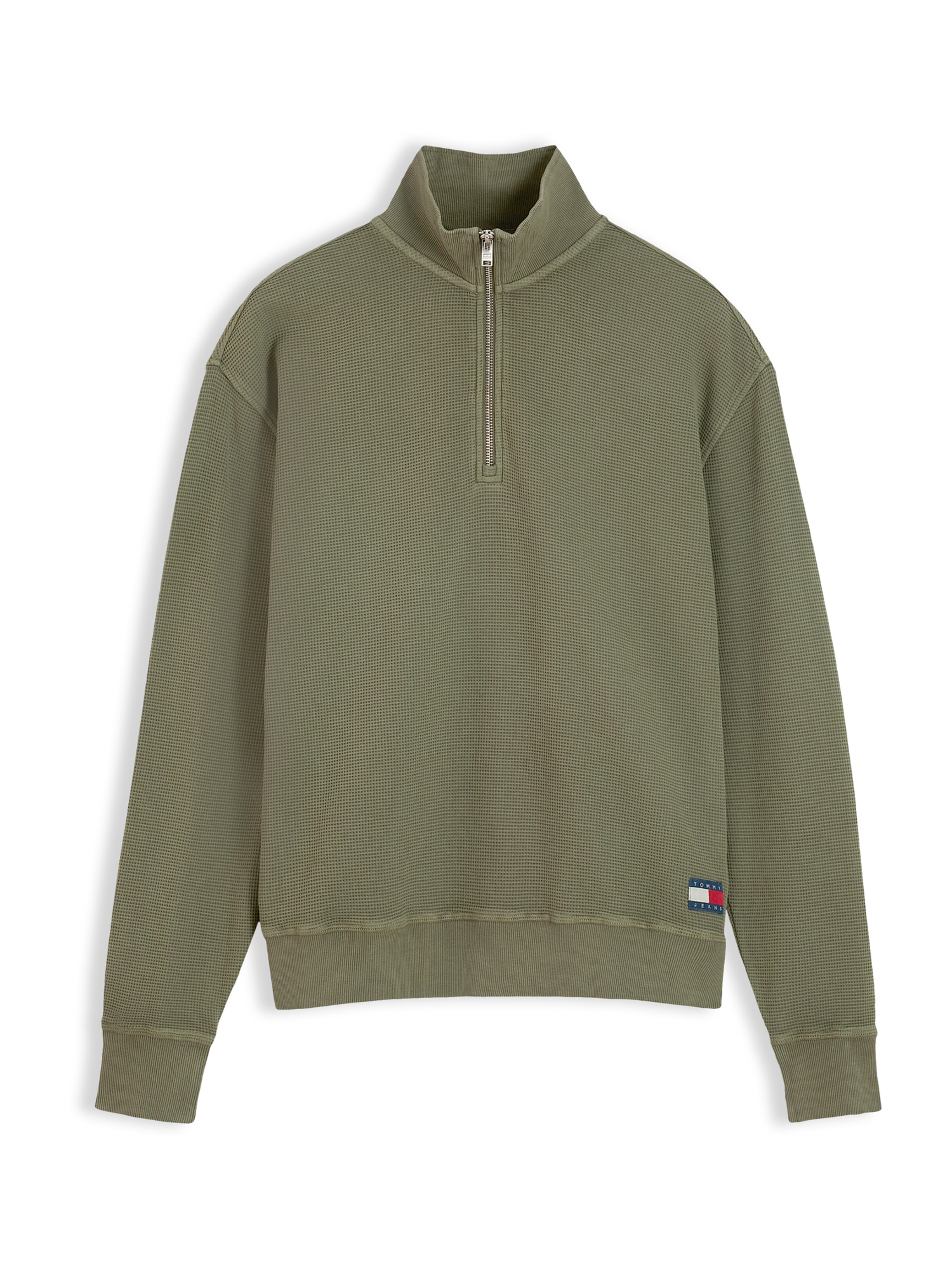 Tommy JeansSweater majica - zelena boja: prednji dio