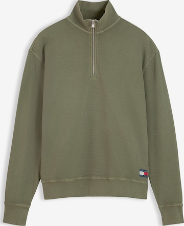 Tommy JeansSweater majica - zelena boja: prednji dio