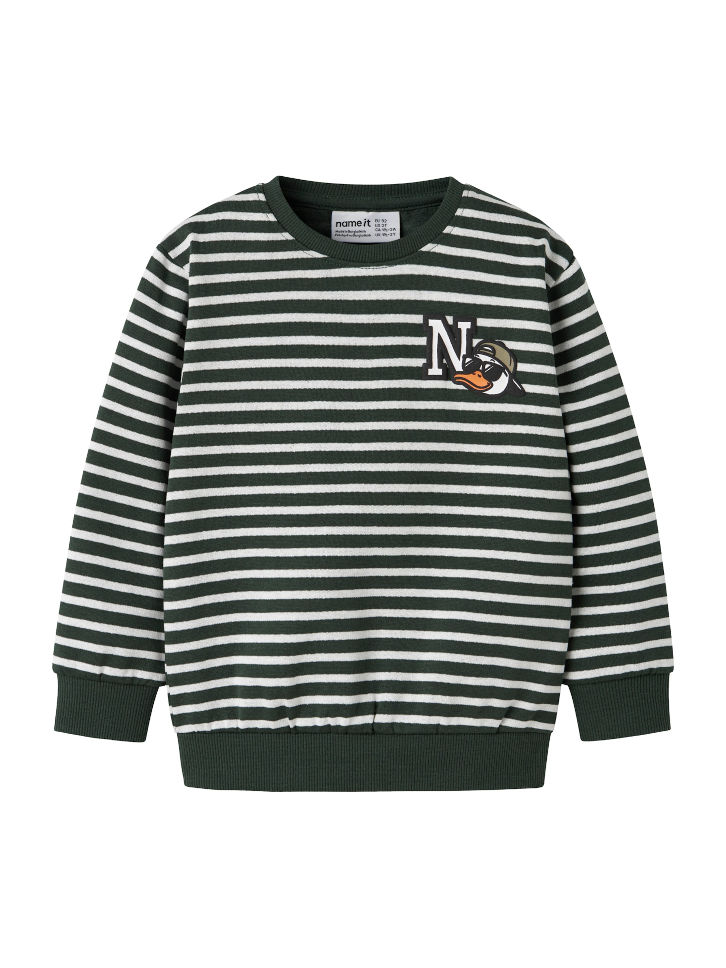 NAME ITSweater majica 'NMMOZIAS' - zelena boja: prednji dio