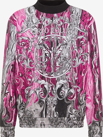 Carlo Colucci Sweatshirt ' Dematte ' in Roze: voorkant