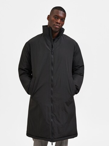 SELECTED HOMME - Abrigo de entretiempo 'Titan' en negro: frente