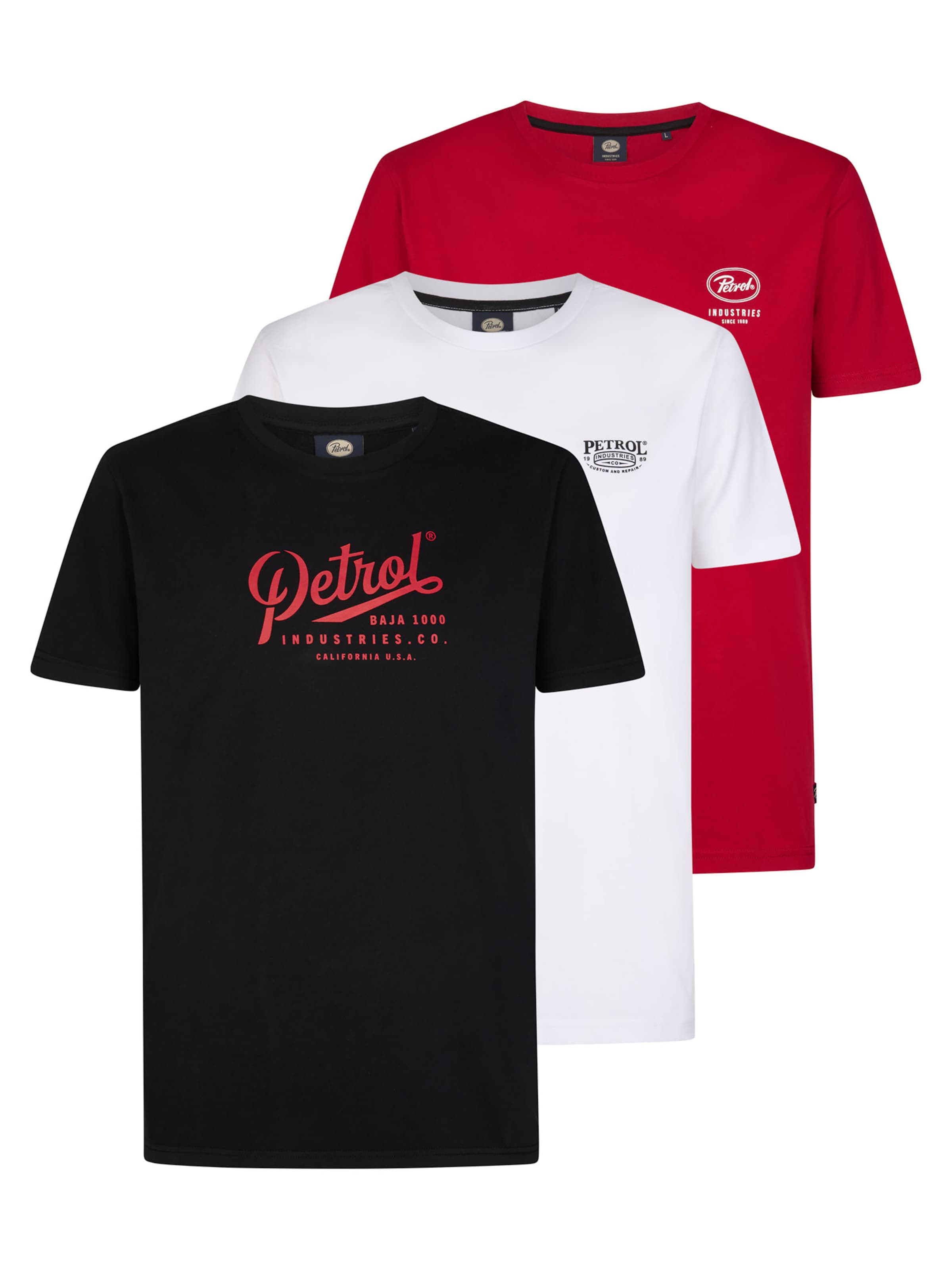 Petrol Industries Shirt 'Habanero' in Rood: voorkant