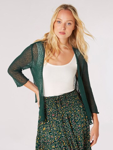 Apricot Knit Cardigan in Green