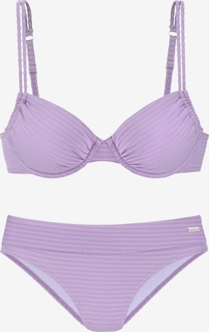 Invisible Bikini VENICE BEACH en violet : devant
