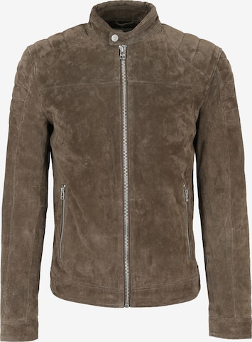 Goosecraft Between-Season Jacket 'GC ANYTIME BIKER' in Brown: front