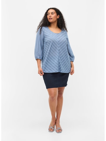 Zizzi Blouse 'Helle' in Blue