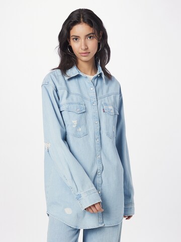 LEVI'S ® Blouse 'Dorsey XL Western' in Blauw: voorkant