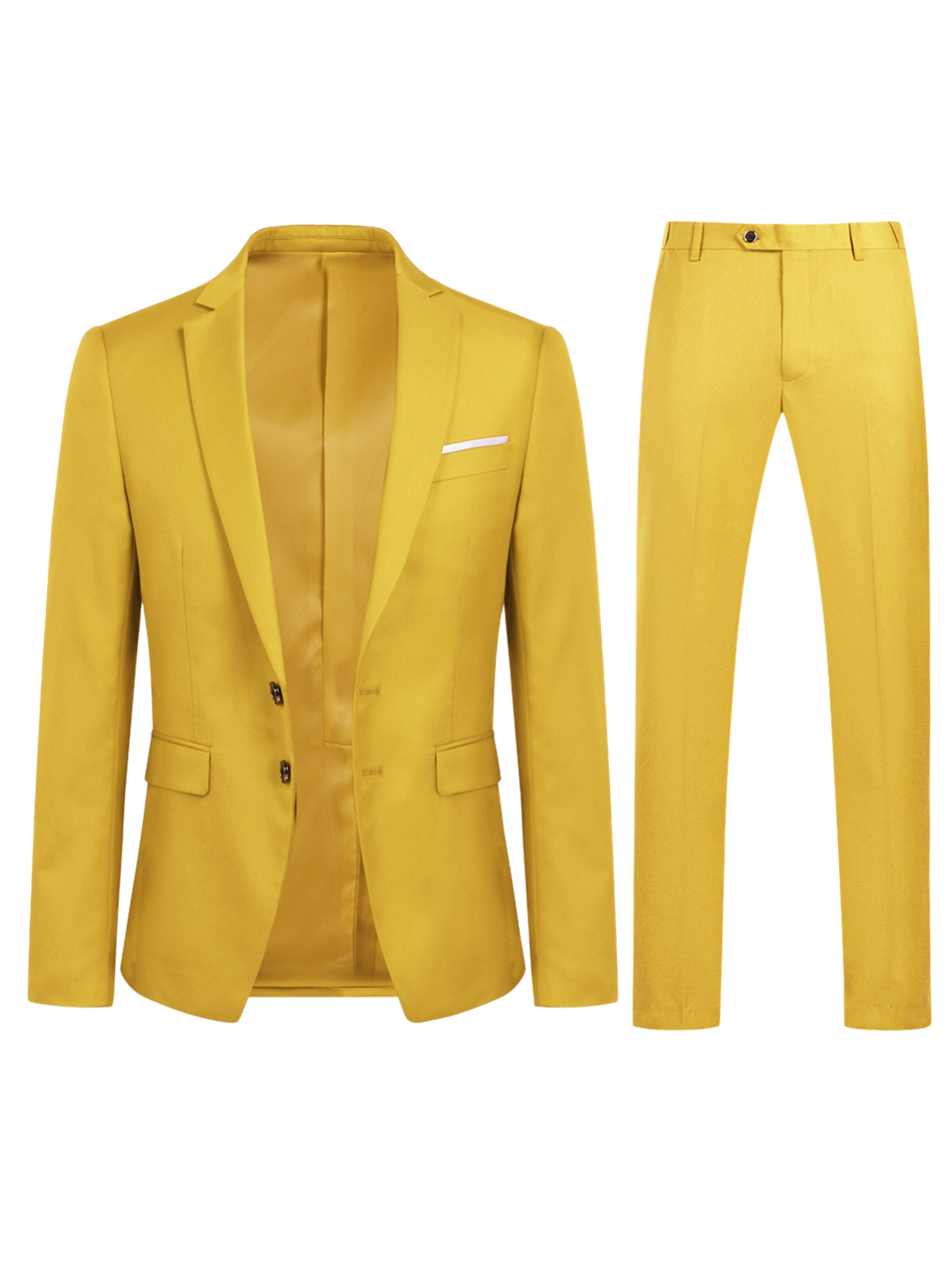 Youthup Slim fit Suit in Yellow