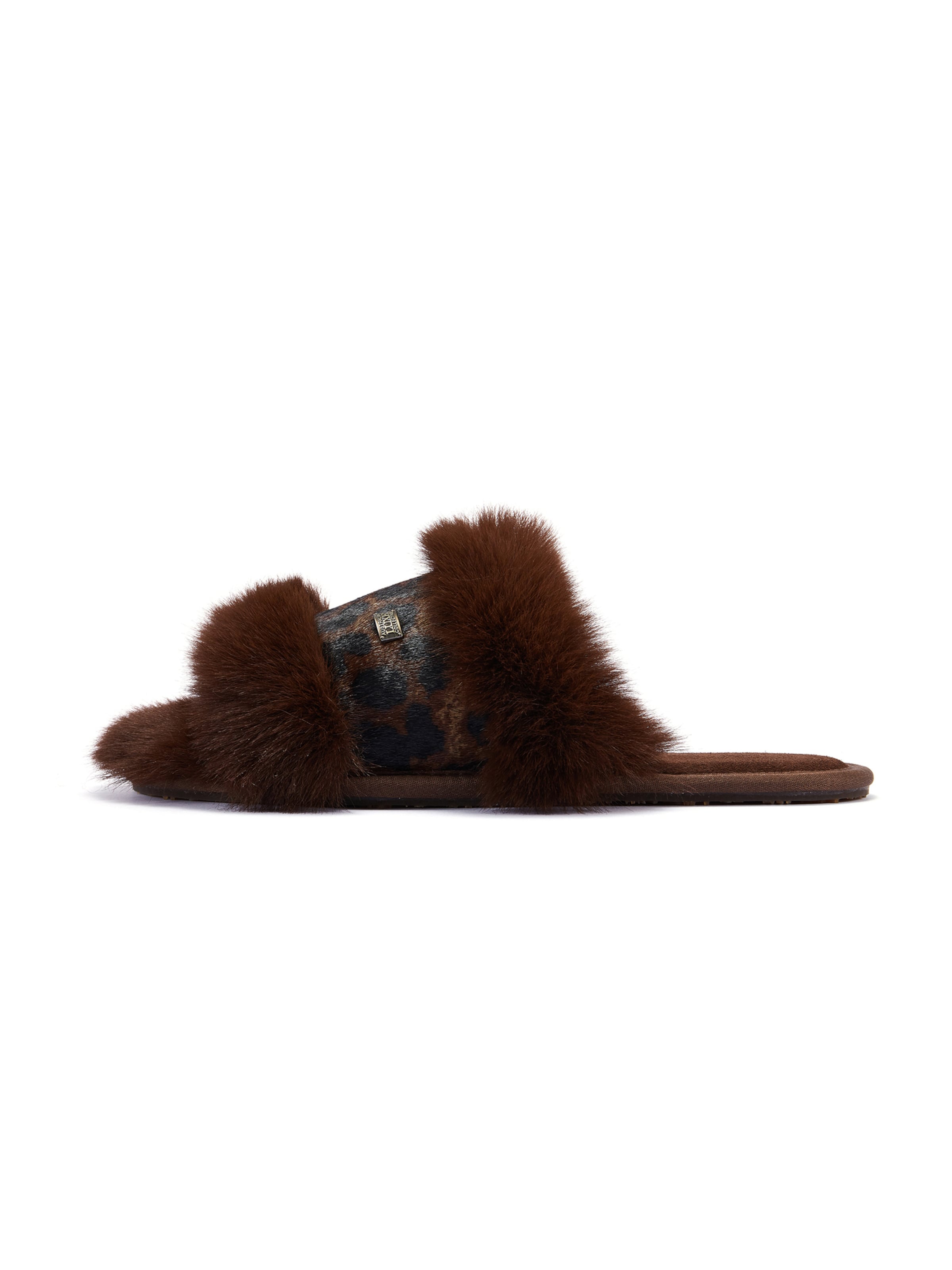 Pantoufle ' MUCHAS LUXE ' Australia Luxe Collective en marron : devant
