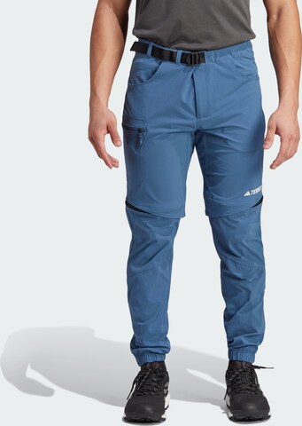 Effilé Pantalon outdoor ADIDAS TERREX en bleu