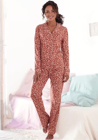 VIVANCE Pyjama in Bruin: voorkant