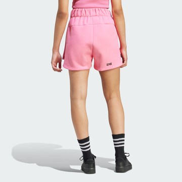 ADIDAS SPORTSWEAR Loose fit Workout Pants 'Z.N.E.' in Pink