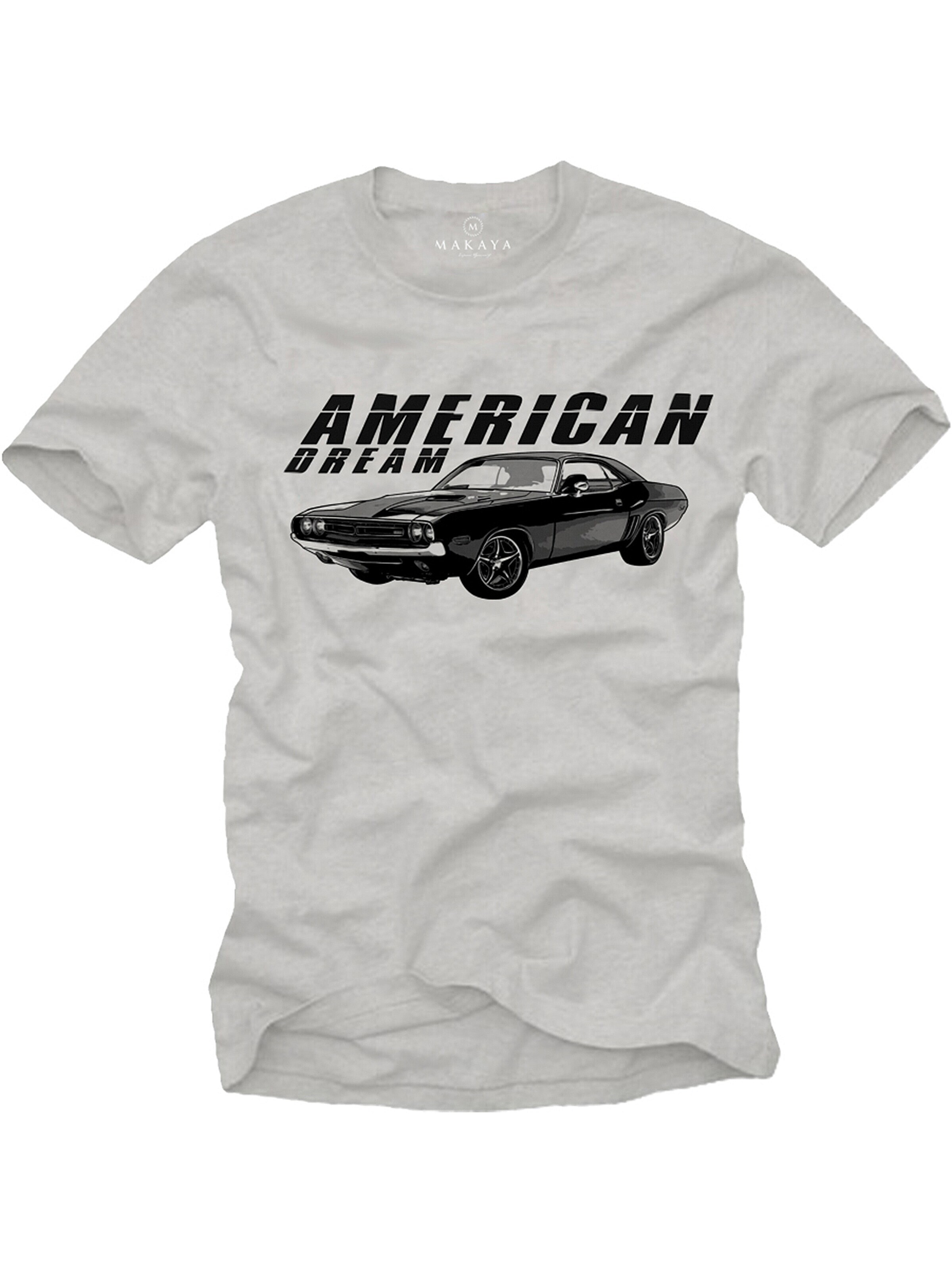 MAKAYA Shirt 'American Dream' in Grey: front