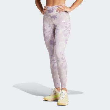 ADIDAS PERFORMANCE Skinny Workout Pants 'Train Essentials' in Purple: front