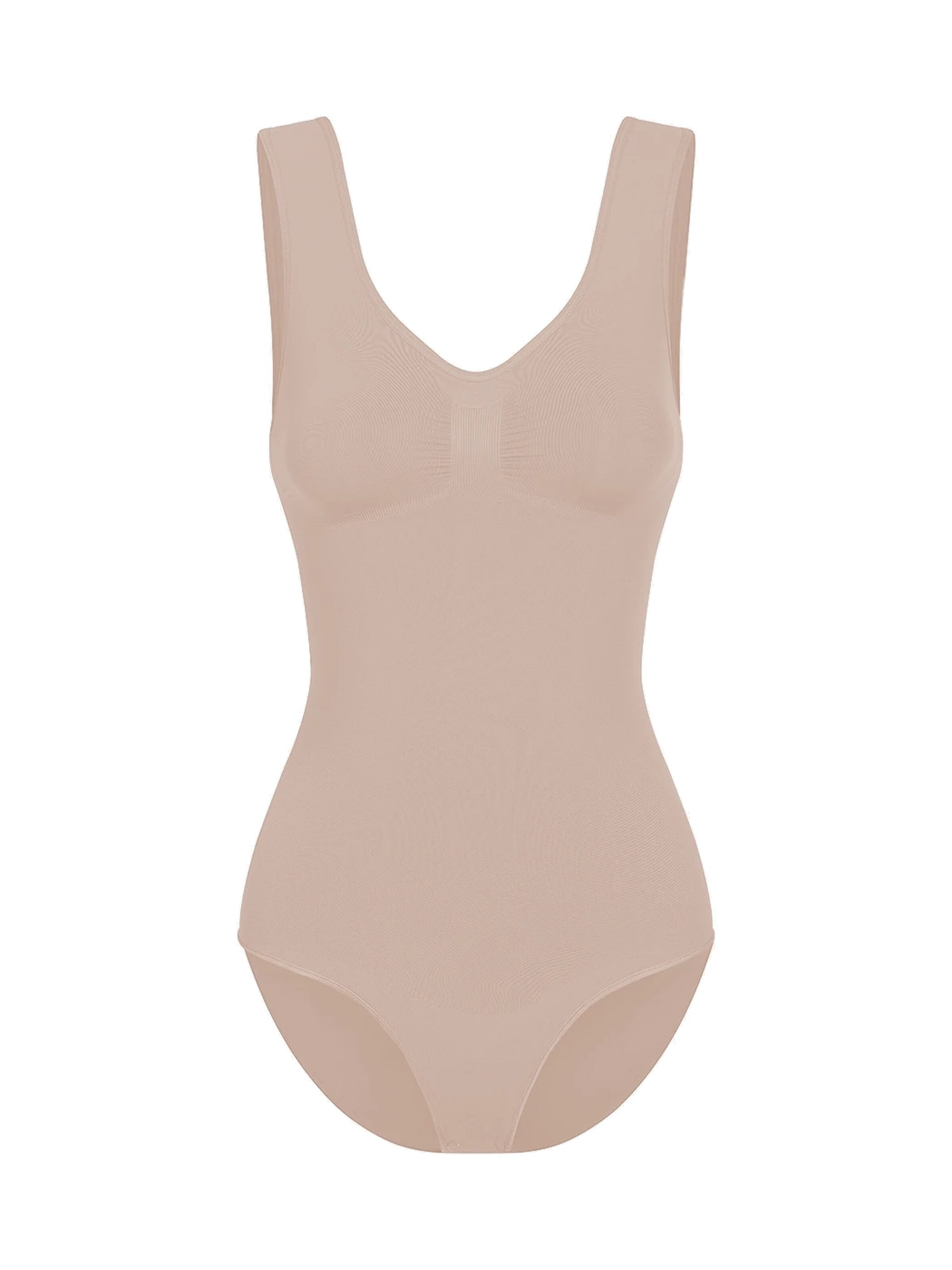 cfab (formerly creamy fabrics) Shapingbody 'Tank Bodysuit Sculpting Shapewear mit Slip' in Beige: voorkant
