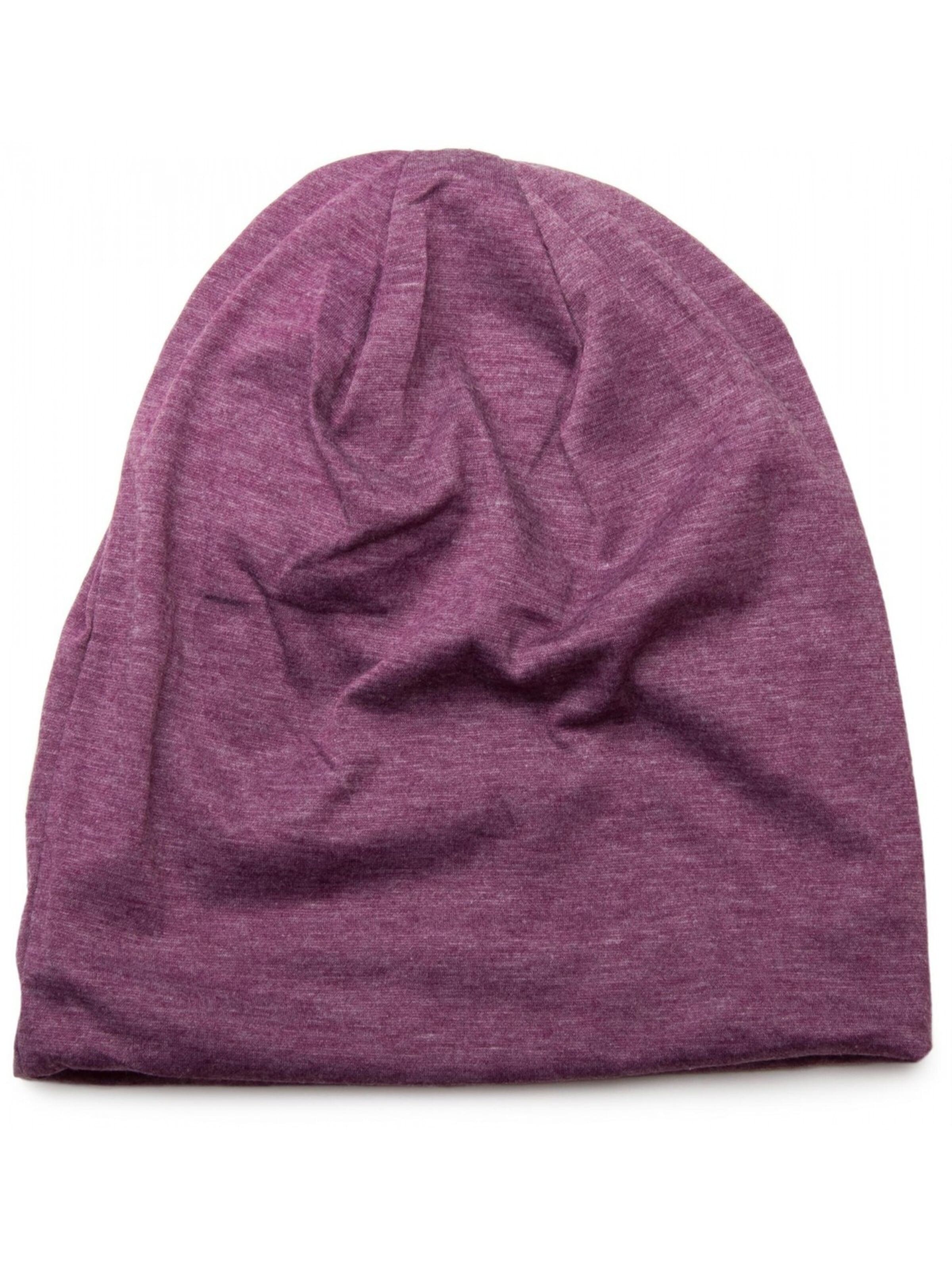 styleBREAKER Mütze 'Unifarbene Beanie Mütze mit Fleece'‌ in Lila