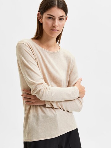 SELECTED FEMME Pullover 'LYDIA' in Beige