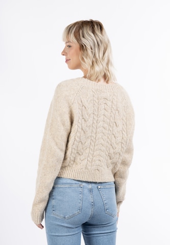 MYMO Knit cardigan 'Blonda' in Beige