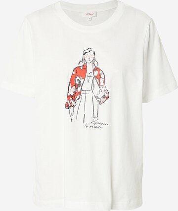 T-shirt s.Oliver en blanc : devant