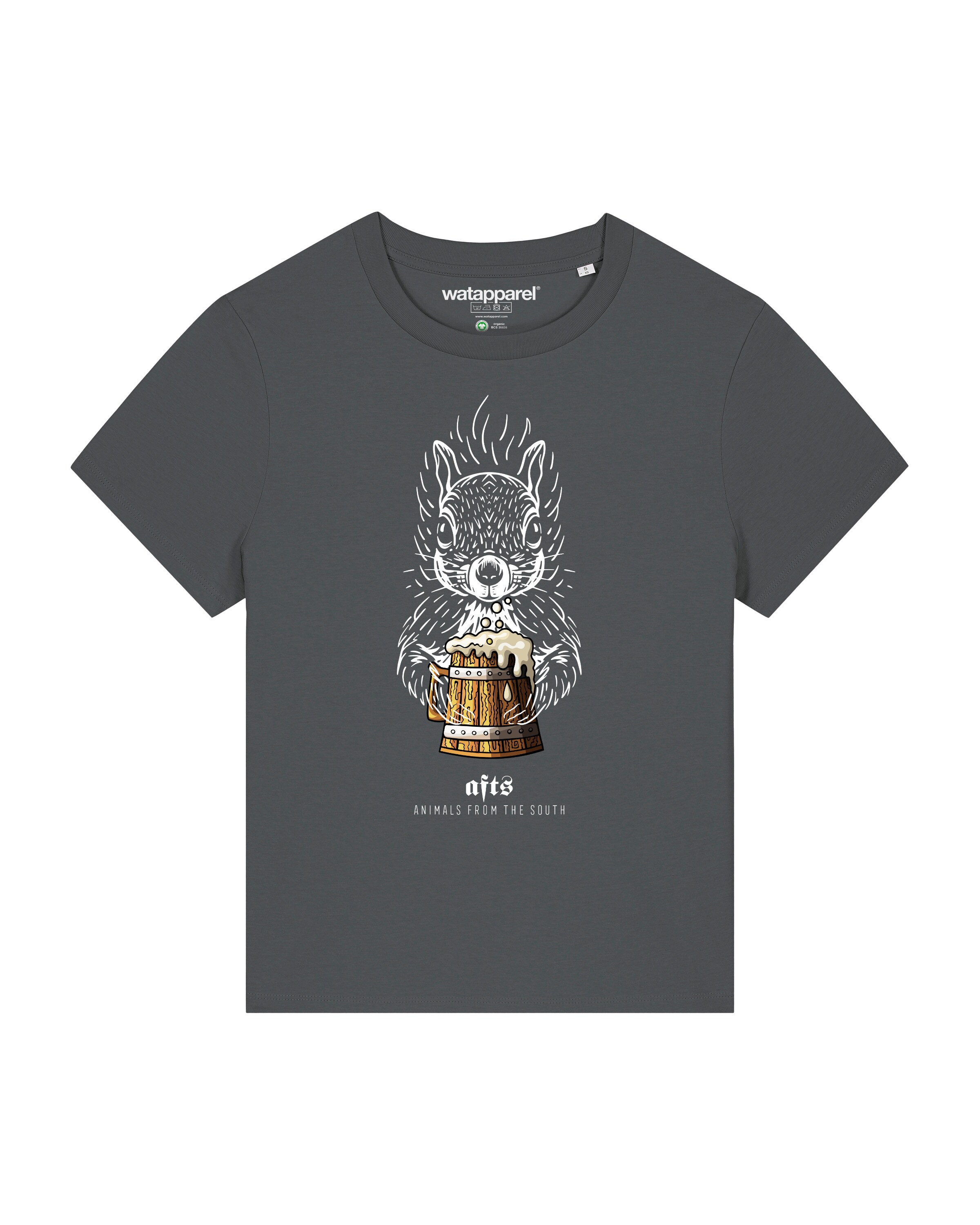 Maglietta ' Eichhörnchen ' di Watapparel in grigio: frontale