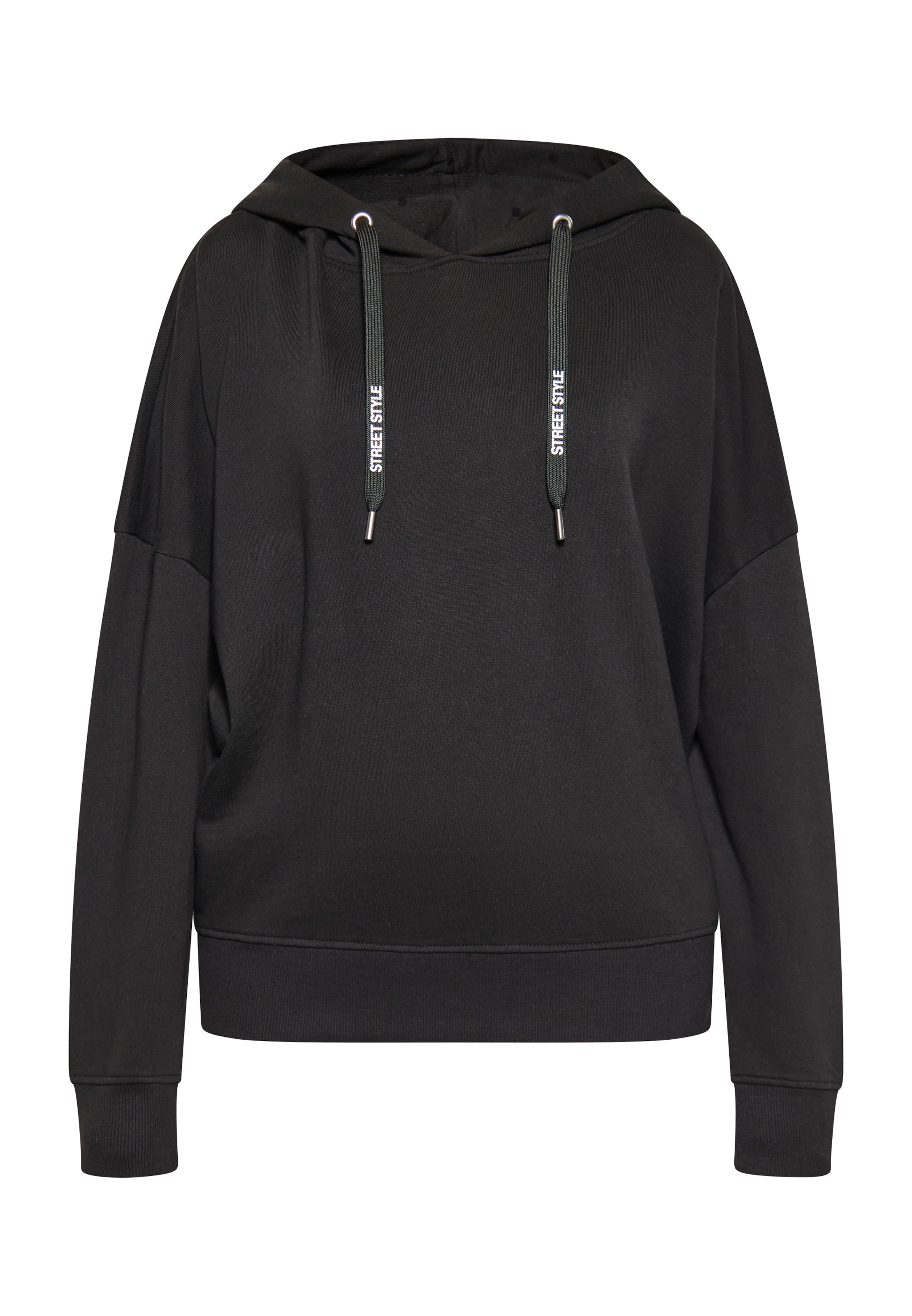 swirly Μπλούζα φούτερ σε μαύρο: μπροστά