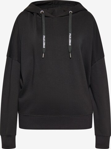 swirly Sweatshirt in Black: front