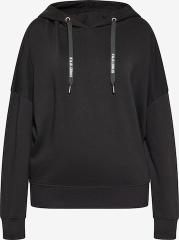 Sweat-shirt swirly en noir : devant