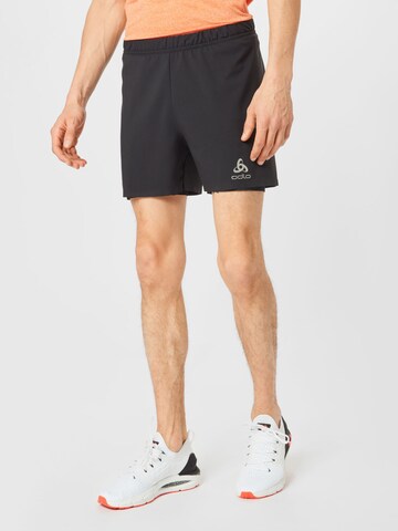 ODLO Regular Workout Pants 'Zeroweight' in Black: front