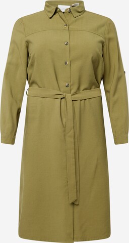 ONLY Carmakoma Shirt Dress 'NABI' in Green: front