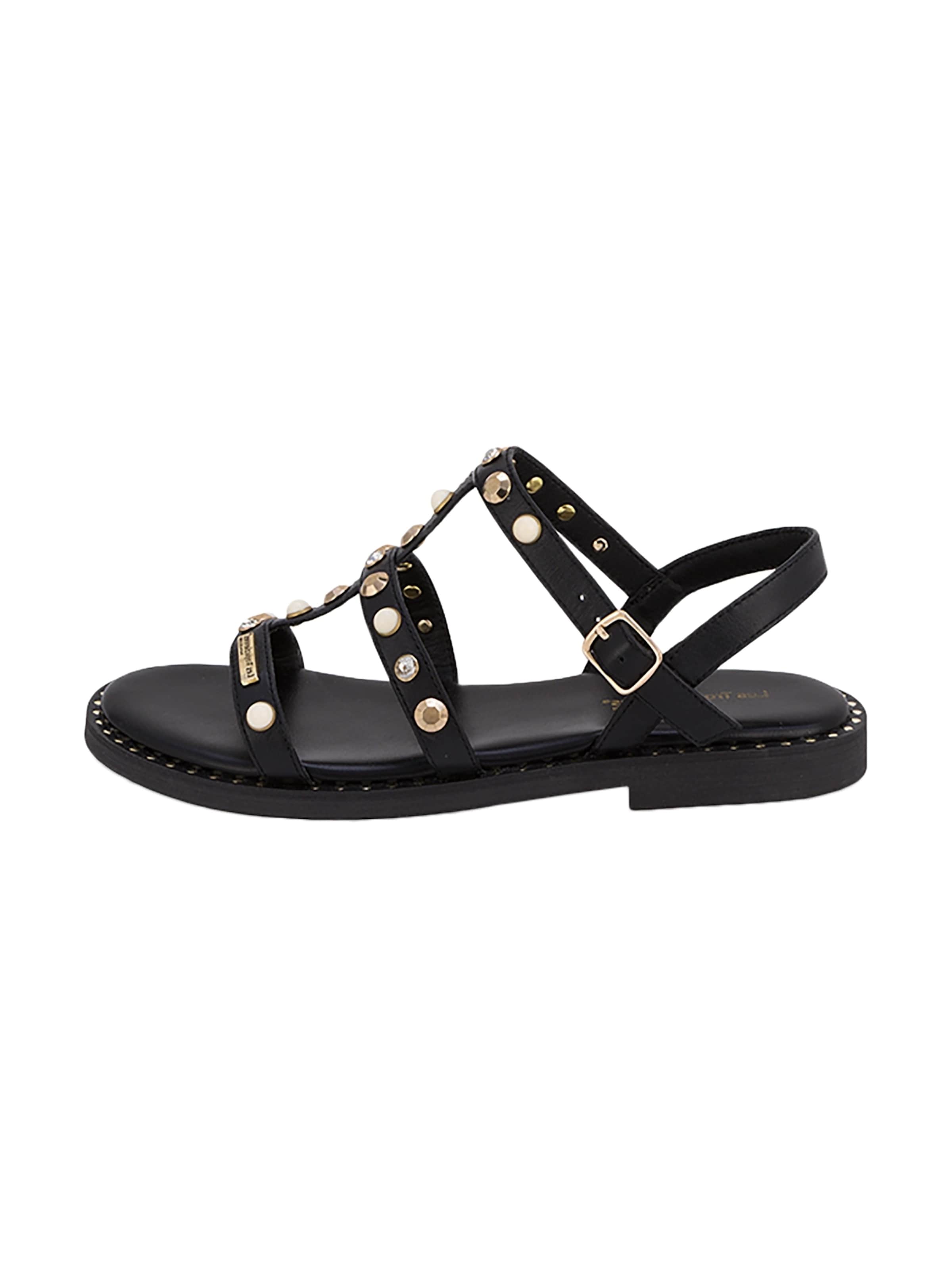 Les Tropéziennes Sandal in Black: front