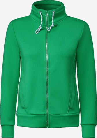 CECIL Zip-Up Hoodie in Green: front