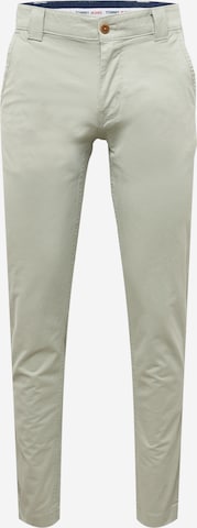 Coupe slim Pantalon chino 'Scanton' Tommy Jeans en vert : devant