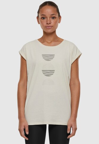 Merchcode Shirt 'Abstract Waves' in Grijs: voorkant